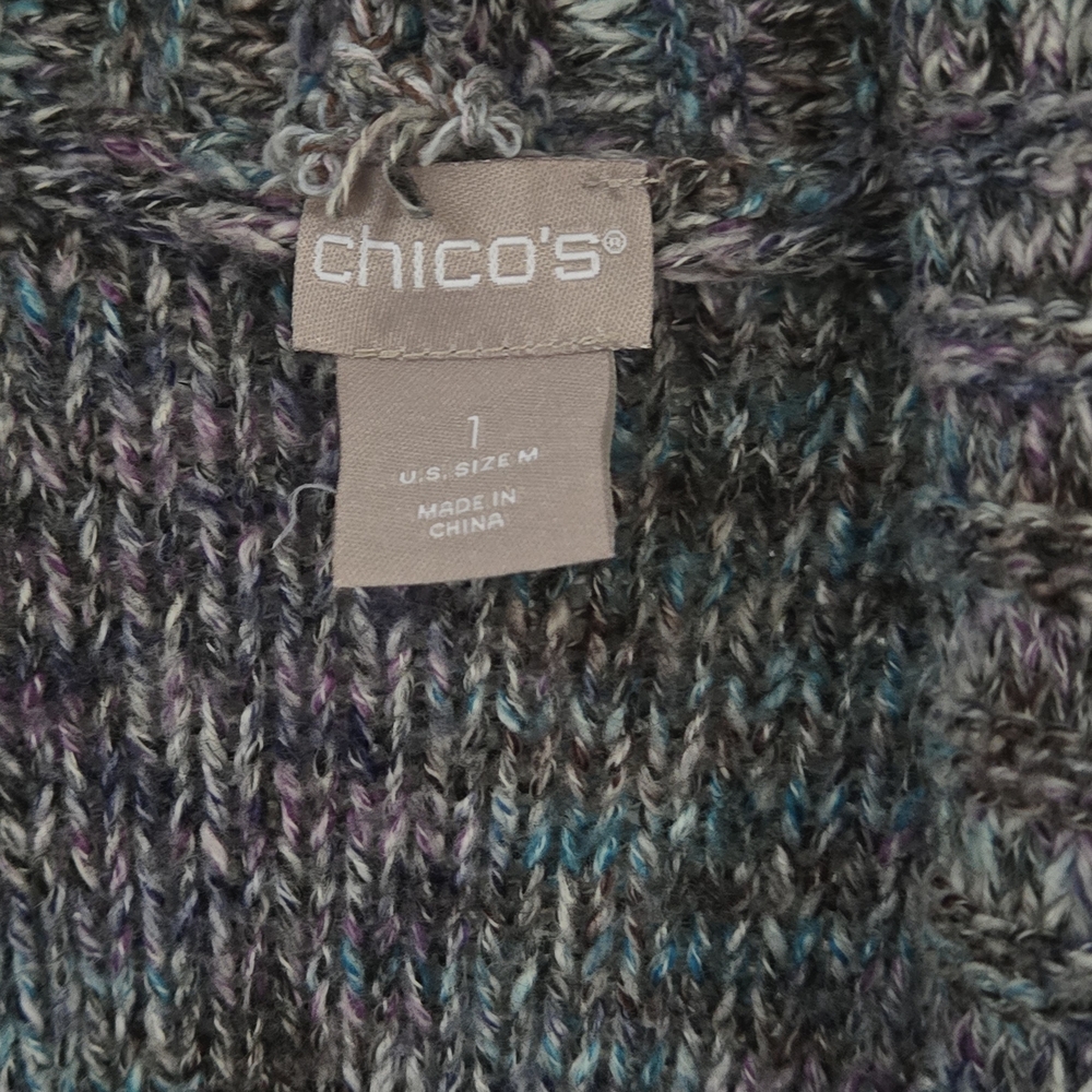 Chico's Multicolor Textured Cardigan - Picture 6 of 9